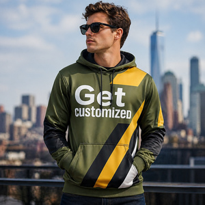Sudadera con capucha para hombre, sudadera con capucha personalizada por sublimación, sudadera con capucha estampada estilo streetwear, proveedor de moda para hombre y mujer, sudadera con capucha personalizada por sublimación - Product Image 1