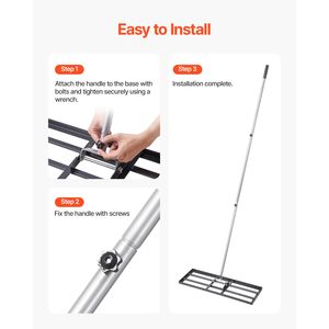 Livellatore per Terreno 83.9 con Manico in Acciaio al Carbonio Antiruggine, Piastra da 30x10 e 3 Livelli di Altezza per Giardinaggio - Product Image 5