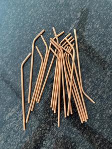 Ensemble de pailles en cuivre écologiques réutilisables de qualité alimentaire, durables, de qualité supérieure, pailles à boire sûres pour les cocktails - Product Image 6