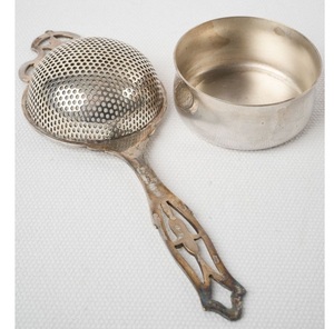 Infuseur à thé antique en laiton avec poignée, finition brillante, fait main, pour thé en vrac, ustensile de cuisine, passoire à thé en promotion - Product Image 3