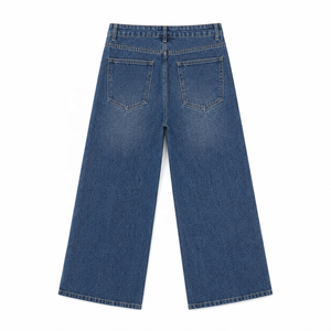 Mid Waist Straight Regular Fit Full Length Sexy Sand Wash <b>Denim</b> Jeans Women's Vintage Style Casual Pants Autumn Cotton <b>Material</b> - Product Image 2