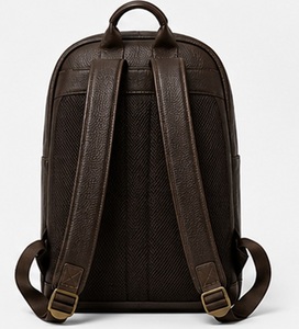 Gravs Black Genuine Leather Vintage Mens Business Travel Laptop <b>Backpack</b> Waterproof Anti-Theft Winter Polyester School - Product Image 3