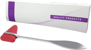 Marteau de réflexes neurologiques Taylor avec tête rouge discrète en acier inoxydable – Outils et fournitures pour médecins - Product Image 4