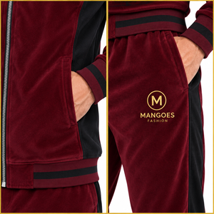 MANGOES FASHION Survêtement d'entraînement décontracté pour homme en polyester/coton, couleur unie, hiver, à capuche, séchage rapide, polaire légère, avec côtés zippés - Product Image 3