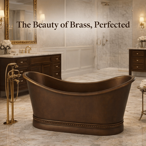 Luxury Handmade Copper Sheet Bathtub with Contemporary <b>Hammered</b> Finish | Deep Soaking Freestanding Tub for Premium Interiors - Product Image 5