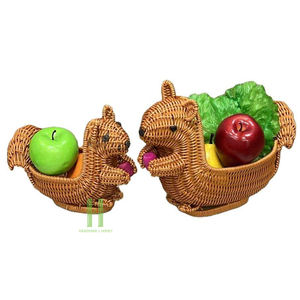 Cesta de Almacenamiento Multifuncional Colgante de Mimbre Tejida a Mano, Ecológica, con Tapa y Diseño de Elefante, para Alimentos, Ropa, Zapatos y Lavandería - Product Image 2