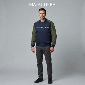 Chaqueta Bomber Verde Marino para Hombre, Chaqueta de Invierno para Hombre, Chaqueta al por Mayor para Hombre, Chaqueta Casual de Moda con Cierre - Product Image 1