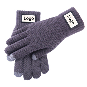 Wholesale Winter <b>Gloves</b> Fleece Lined Thick Jacquard Design Touchscreen Five-Finger Wrist Warm Inner Velvet <b>Touch</b> <b>Screen</b> <b>Gloves</b> - Product Image 2