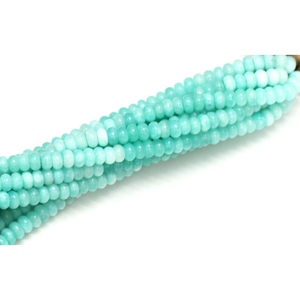 Cuentas de Amazonita en Forma de Rondelle: Cuentas de Piedra Preciosa Azul (7-8mm) - Product Image 4