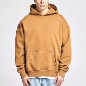 Sudadera con capucha unisex de corte cropped, gruesa, personalizada, de doble capa, sin cordón, con estampado en relieve, para invierno, hecha en Pakistán. - Product Image 6