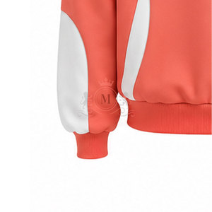 Custom Logo Coral White Color Blocking Tracksuit 100% Set Full <b>Zip</b> <b>Hooded</b> 450 Gsm Sweatshirt Pants - Product Image 6
