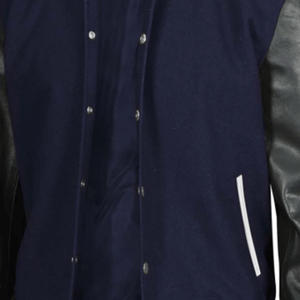 Vestes universitaires pour hommes et femmes, personnalisées, brodées, en laine avec manches en cuir, style baseball, pour équipes sportives - Product Image 6