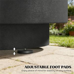 Tavolino da Esterno Grigio Antracite con Vano Portaoggetti e Secchiello Refrigerante per Ghiaccio - Product Image 3