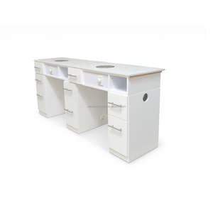 Table de manucure haut de gamme en MDF et contreplaqué, design moderne, couleur personnalisable, pour salon de beauté (OEM/ODM) - Product Image 1