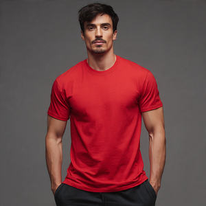 Camisetas Deportivas de Manga Corta para Hombre, Cuello Redondo, Tejido Transpirable de Secado Rápido, 100% Poliéster - Product Image 1