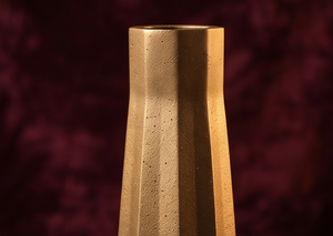 Jarrón de Metal Dorado Acanalado de Primera Calidad, Elegante Florero Texturizado para Centros de Mesa de Boda, Organización de Eventos - Product Image 4