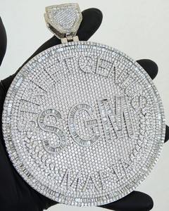 Pendentifs et Breloques en Argent Sterling 925 avec Moissanite Véritable 3,30 carats, Personnalisables avec Nom, Bijoux en Diamant Plaqué Or pour Fêtes - Product Image 3