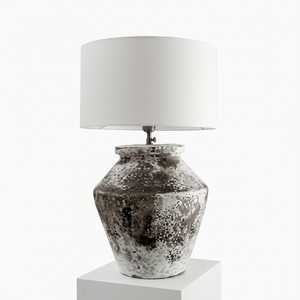 Vase en céramique rustique en terre cuite Baselamp 02, fait main, 33 cm, pour la décoration de la maison et des hôtels, vase de table, vente en gros - Product Image 1