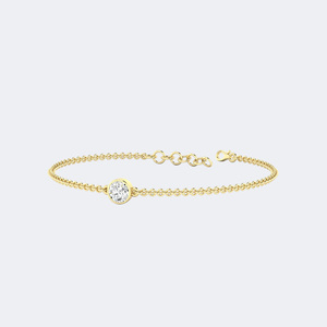 0.50CTW Round Bezel-<b>Set</b> Diamond Station Bracelet - Product Image 4