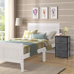 Cassettiera a 3 livelli con struttura in metallo e cassetti in tessuto con apertura facilitata, unità di archiviazione con piano in legno per cameretta o camera da letto - Product Image 2