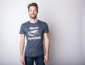 Camiseta divertida y novedosa para hombre More Cowbell - Product Image 3