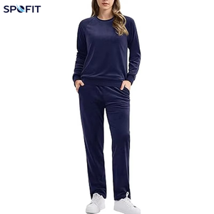 Women's Cozy Fleece Pullover <b>Lounge</b> <b>Set</b> Soft Cotton Casual <b>Two</b> <b>Piece</b> Tracksuit for Autumn Winter Daily Wear - Product Image 5