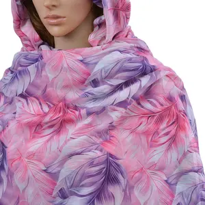 Sudanese Women Toub Custom Digital Print Floral Printed Fabric Sheer Voile Fabric Dress Beautiful Design Newest