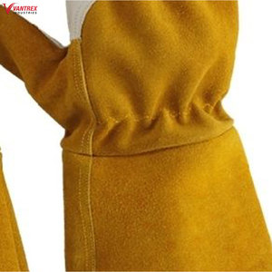 Gants de travail de haute qualité pour la soudure, la construction, la sécurité électrique, anti-coupure, résistants à la chaleur, respirants, en coton lisse 8 oz - Product Image 6