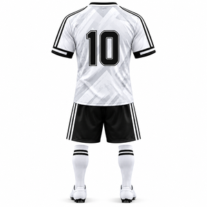 Ensemble de maillots de football personnalisés imprimés, 100% polyester, séchage rapide, respirant, uniforme de football à manches courtes, vêtements d'équipe - Product Image 6