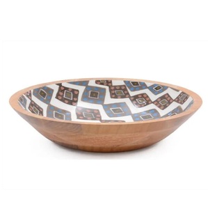 Oferta Especial en Ensaladera de Madera de Mango Rústica Esmaltada, Vajilla de Madera Hecha a Mano para Mesa de Comedor y Cocina, Disponible para la Venta - Product Image 5
