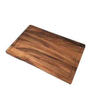 Planche à découper rectangulaire en bois d'acacia Walnu 2023, avec support pour couteau en bois, épaisseur 1,5 cm, compatible lave-vaisselle, écologique, pour pain et charcuterie - Product Image 2