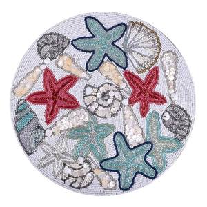 Napperons perlés gratuits 85% perles de verre Broderie florale moderne Écologique Réutilisable Personnalisable Tapis de table Chemin de table de mariage - Product Image 6