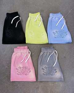 Pantalones Cortos Casuales de Satén para Hombre con Estampado de Letras en Relieve, Cordón Ajustable, Bolsillos, Cintura Media, Transpirables, Estilo Urbano - Product Image 3
