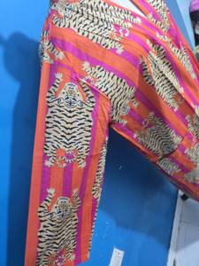 Bata Kimono de Algodón Hecha a Mano 100% Algodón para Mujer, Larga, Estilo Bohemio Hippie, Vestido Kimono, Túnica Étnica con Estampado de Tigre - Product Image 3