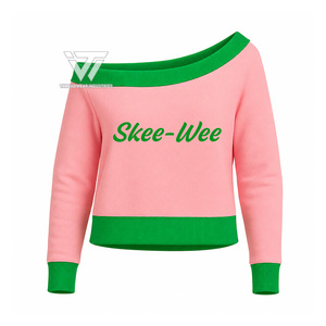 Alfa Griega |   Kapa |   Ropa de la Hermandad Alpha Sorority Lista para Enviar, Sudadera Bordada con Hombros Descubiertos, Estilo Urbano - Product Image 1
