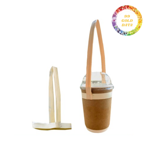 Asa de transporte de bambú para vasos de café para llevar, tiendas de té de burbujas y proveedores de envases de bebidas - Product Image 2