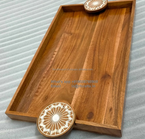 RFCrafts Vaisselle de service en bois au design moderne de luxe avec incrustation de nacre pour mariages maison Ramadan Eid - Product Image 6