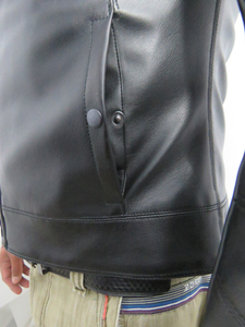 Chaqueta de Motociclista de Cuero Negra para Hombre, Estilo Moderno, Corte Ajustado, Cuello Alto, Chaqueta de Motero, Piel de Cordero Genuina/PU, Logotipo Personalizado OEM - Product Image 5