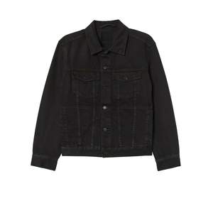 Veste en jean premium pour homme avec impression personnalisée, tissu en jean délavé de haute qualité, coupe décontractée - Product Image 1