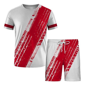 <b>Men's</b> Summer Casual <b>Short</b> Set Polyester/Cotton Breathable Quick Dry Sublimation Print <b>T</b>-<b>shirt</b> <b>Shorts</b> 2Pcs Customized Logo - Product Image 6