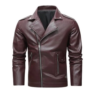 <b>Men's</b> Leather <b>Jacket</b> Stylish Simulation Korean Version Cross-Border Spring Summer Autumn Seasonal Fashionable - Product Image 2
