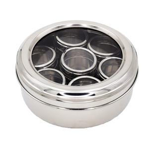 Boîte multifonctionnelle de haute qualité 7 et 9 avec couvercle Conteneur Herb & Spice Boxes Factory Direct Masala Boxes Top Gift Idea - Product Image 1