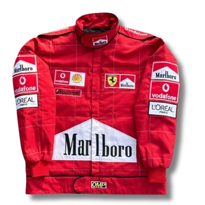 F1 Red Wholesale <b>Racer</b> Private Label 3D Embroidered Polyester Sporty Apparel <b>Jacket</b> Insulated Puffer Branding Automotive - Product Image 1