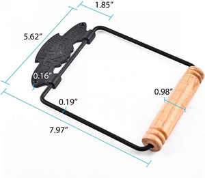 Portarrollos de Papel Higiénico Clásico de Madera con Marco de Metal Negro, Diseño Duradero para Montar en la Pared, para Uso en el Baño - Product Image 3