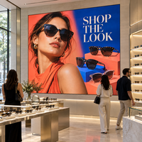Mur vidéo LED intérieur P1.53, angle de vision de 160 degrés, écran LED couleur pleine résolution sans soudure pour magasin de détail