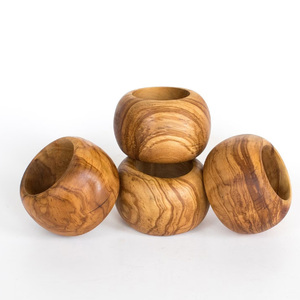 Premium Natural Wood Napkin <b>Rings</b> Set-Classic Design Durable & Eco-Friendly for Wedding Party Home & Restaurant Use - Product Image 3