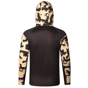Sweat à capuche bleu clair pour garçons avec imprimé basse, protection anti-UV UPF 50, respirant, pull à manches longues pour activités de plein air - Product Image 3