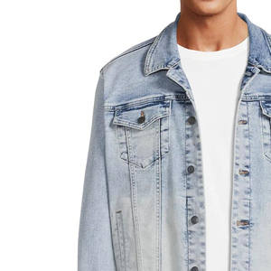 Custom <b>Mens</b> Vintage Denim <b>Jacket</b> Cotton <b>Trucker</b> <b>Jacket</b> Manufacturer OEM ODM Wholesale Private Label Supplier - Product Image 4