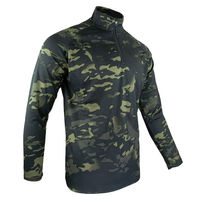Couche de base de chasse pour homme en nylon de haute qualité, imperméable, respirante, légère, durable et écologique, à col zippé et manches longues