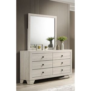 Cassettiera Rustica a Sei Cassetti, 1 Pezzo, Finitura Marrone Bianco Sbiancato, Mobili per Camera da Letto in Legno - Product Image 4